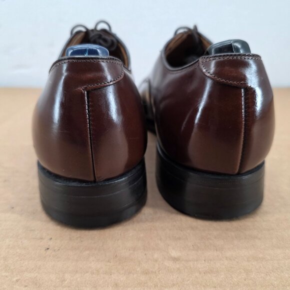 Jhonston & Murphy Optima Oxford Shoes Sz 8 D Brown Cap Toe Fall Leather - Picture 15 of 16